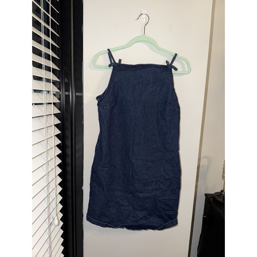 Gap Blue Denim Dress with Bows Size Small
